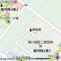 札通自動車工業株式会社札幌西工場周辺の地図