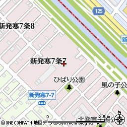 北海道札幌市手稲区新発寒７条周辺の地図