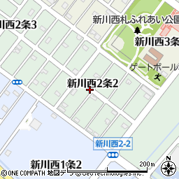 北海道札幌市北区新川西２条2丁目周辺の地図