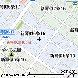 北海道札幌市北区新琴似６条16丁目7周辺の地図