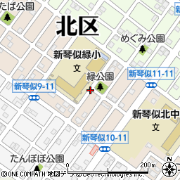 北海道札幌市北区新琴似１０条11丁目周辺の地図