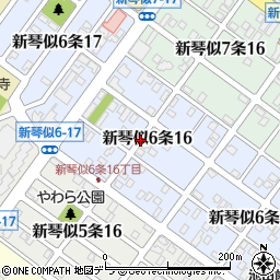 北海道札幌市北区新琴似６条16丁目周辺の地図