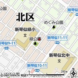 北海道札幌市北区新琴似１０条11丁目6周辺の地図