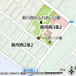新川西札ふれあい公園トイレ周辺の地図