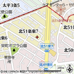 北海道札幌市東区北５１条東7丁目6-16周辺の地図