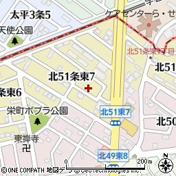 北海道札幌市東区北５１条東7丁目6-17周辺の地図