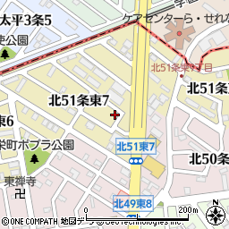 北海道札幌市東区北５１条東7丁目6-12周辺の地図