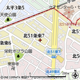 北海道札幌市東区北５１条東7丁目6-18周辺の地図