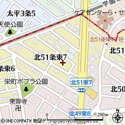 北海道札幌市東区北５１条東7丁目6周辺の地図