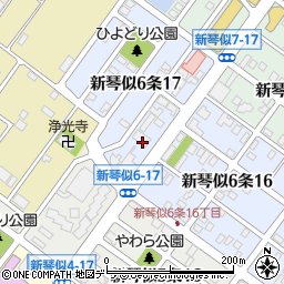 北海道札幌市北区新琴似６条17丁目1周辺の地図