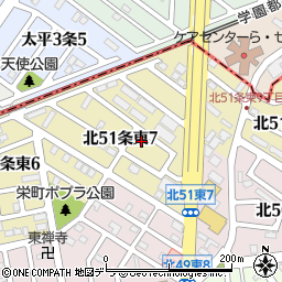 北海道札幌市東区北５１条東7丁目6-6周辺の地図
