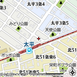 北海道札幌市北区太平２条5丁目周辺の地図