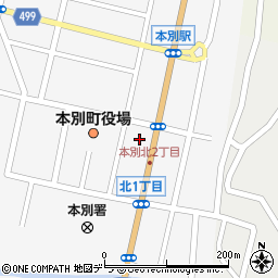 北海道新聞　根布販売所周辺の地図