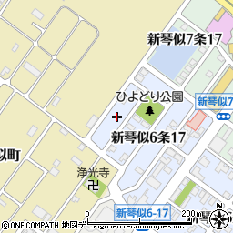 北海道札幌市北区新琴似６条17丁目4周辺の地図