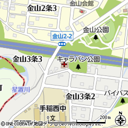 札幌市金山児童会館周辺の地図
