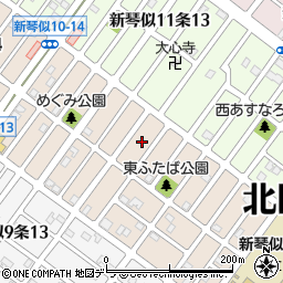 北海道札幌市北区新琴似１０条13丁目12周辺の地図