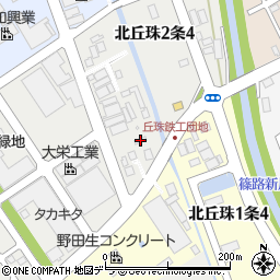 越智化成丘珠工場事務所周辺の地図