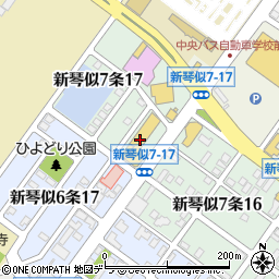 札幌新琴似七条郵便局周辺の地図