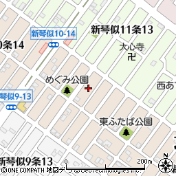 北海道札幌市北区新琴似１０条13丁目10周辺の地図