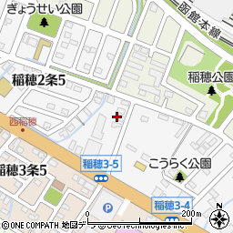 北海道札幌市手稲区稲穂２条4丁目12周辺の地図