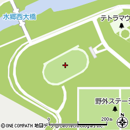 モエレ沼公園陸上競技場周辺の地図