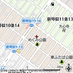 北海道札幌市北区新琴似１０条13丁目8周辺の地図