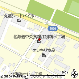 北海道中央食糧江別精米工場周辺の地図