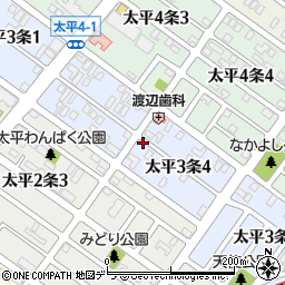 北海道札幌市北区太平３条周辺の地図