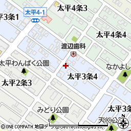 北海道札幌市北区太平３条周辺の地図