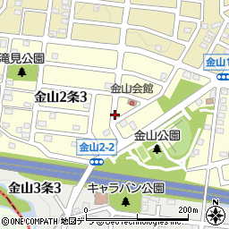 北海道札幌市手稲区金山２条周辺の地図