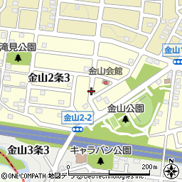 北海道札幌市手稲区金山２条周辺の地図