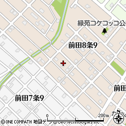 北海道札幌市手稲区前田８条9丁目15周辺の地図