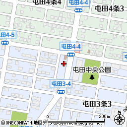 屯田団地会館周辺の地図