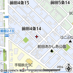 北海道札幌市手稲区前田４条14丁目12周辺の地図