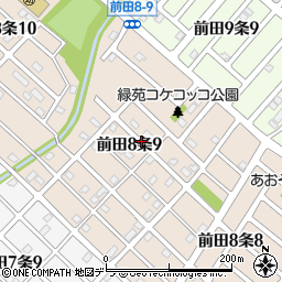 北海道札幌市手稲区前田８条9丁目周辺の地図
