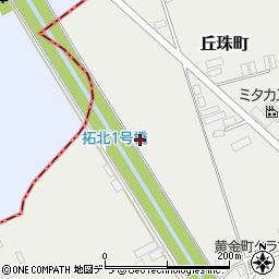北海道札幌市東区丘珠町712-4周辺の地図