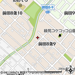 北海道札幌市手稲区前田８条周辺の地図
