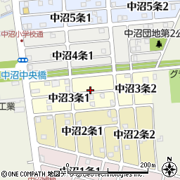 北海道札幌市東区中沼３条周辺の地図