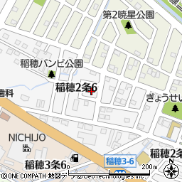 北海道札幌市手稲区稲穂２条6丁目8周辺の地図