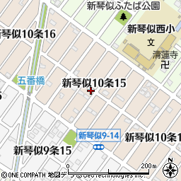 北海道札幌市北区新琴似１０条15丁目周辺の地図