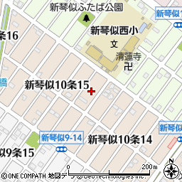 北海道札幌市北区新琴似１０条15丁目10周辺の地図