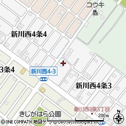 北海道札幌市北区新川西４条周辺の地図