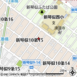 北海道札幌市北区新琴似１０条15丁目9周辺の地図