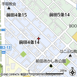 北海道札幌市手稲区前田４条14丁目周辺の地図