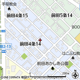 北海道札幌市手稲区前田４条14丁目周辺の地図