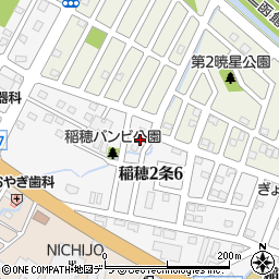 北海道札幌市手稲区稲穂２条6丁目12周辺の地図
