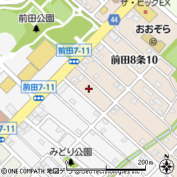 北海道札幌市手稲区前田８条10丁目2周辺の地図