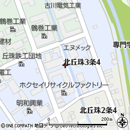 北海道札幌市東区北丘珠３条4丁目周辺の地図
