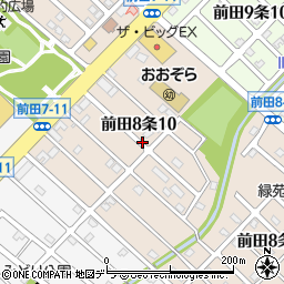 北海道札幌市手稲区前田８条10丁目周辺の地図