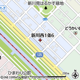 北海道札幌市北区新川西１条6丁目6周辺の地図